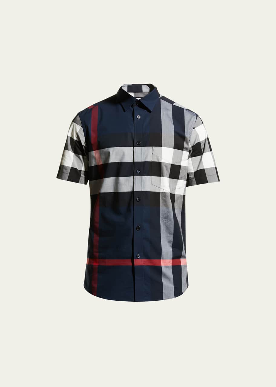 Burberry mens shirt short sleeve sale