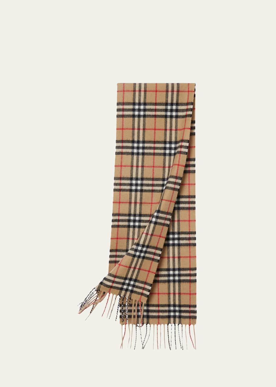 Classic check cashmere scarf sale