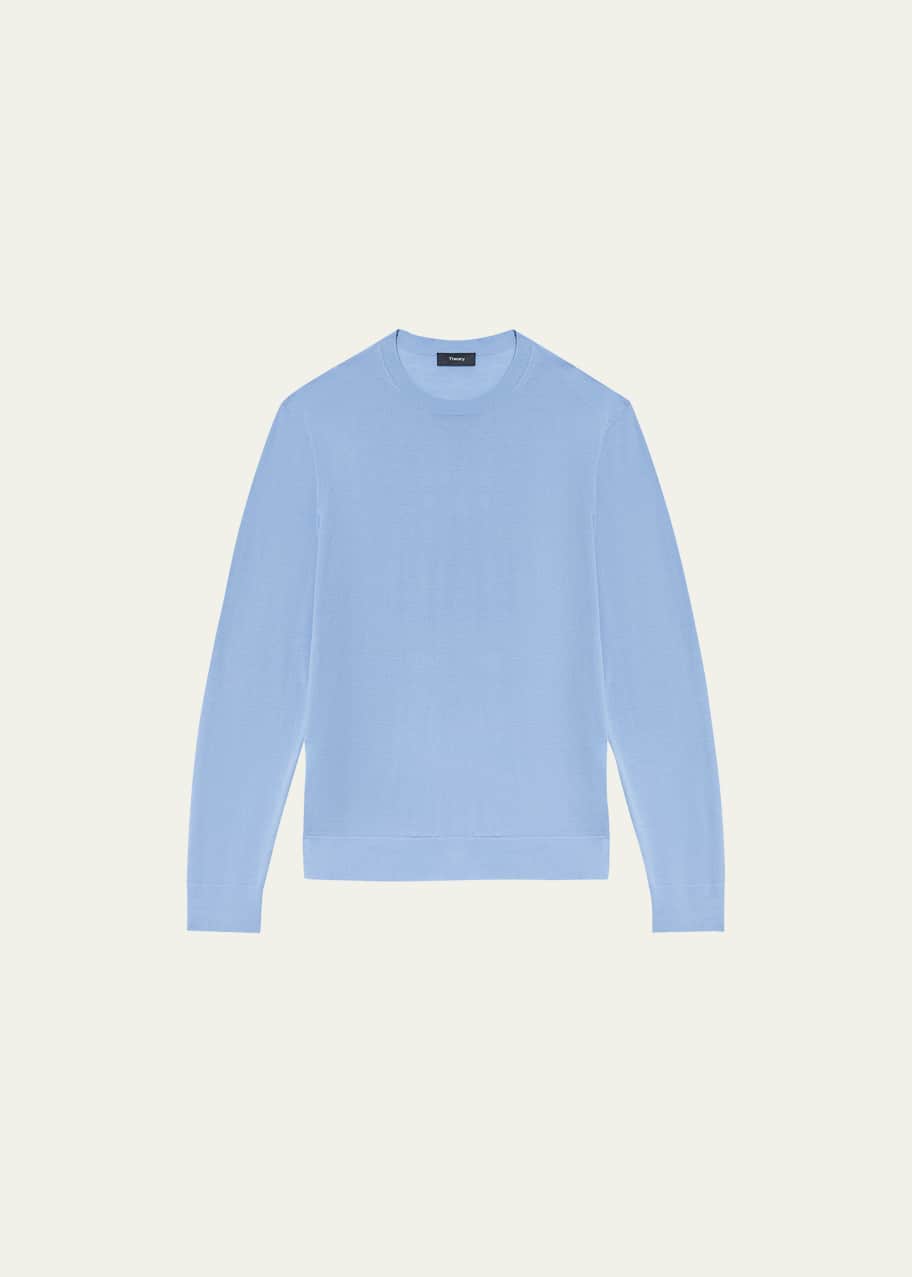 Crewneck Sweater Regal Wool Light Ivy - Theory Men main image 0