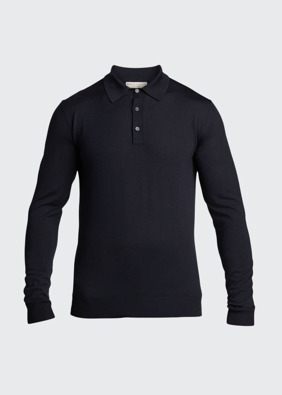 Image 1 of 1: Men's Merino Wool Polo Shirt