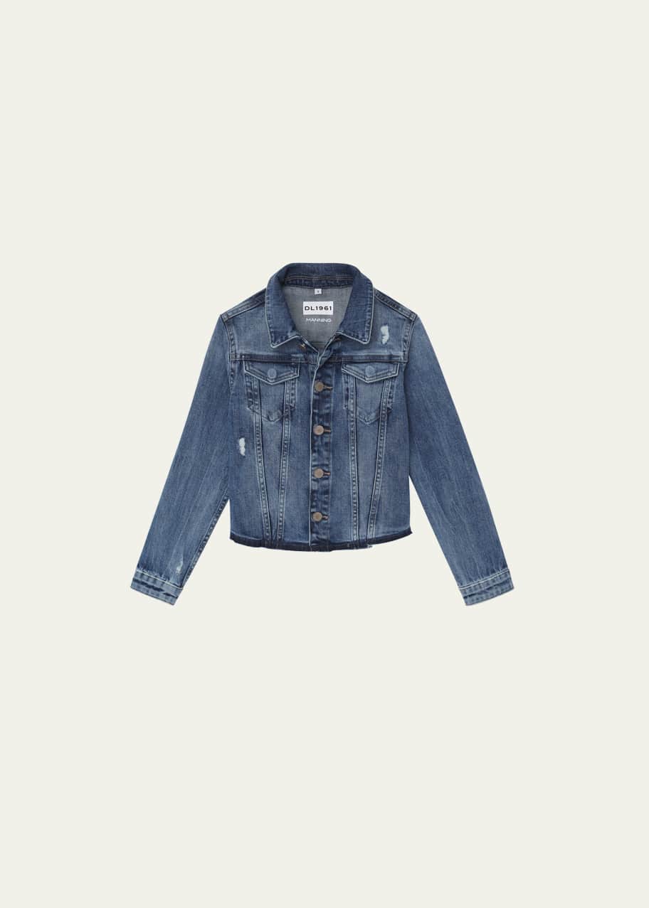 Image 1 of 1: Girl's Manning Denim Jacket, Size 4-6X