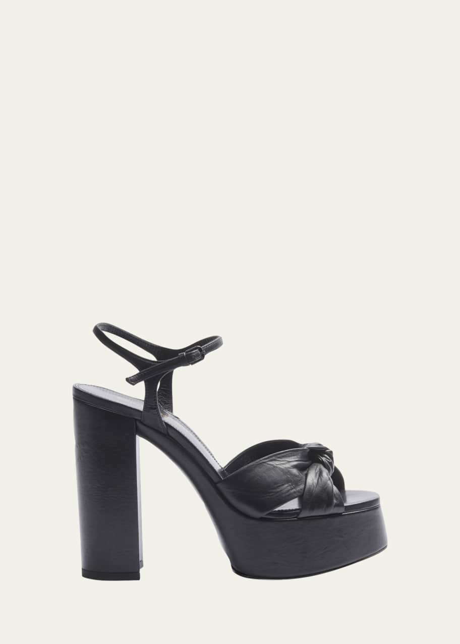 Saint Laurent Bianca Node 85mm Platform Sandals - Bergdorf Goodman