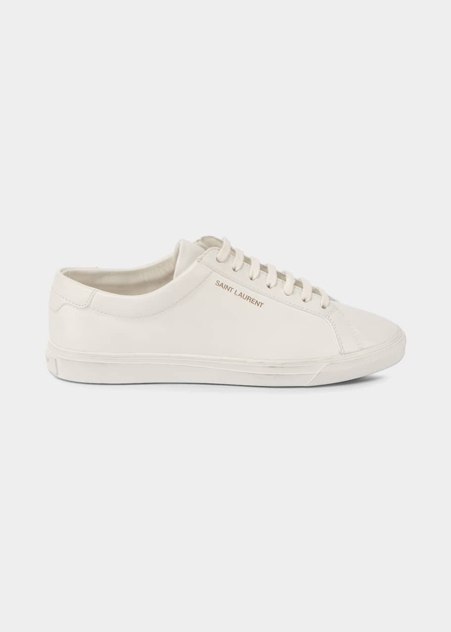 Saint Laurent Andy Leather Lace-Up Sneakers - Bergdorf Goodman