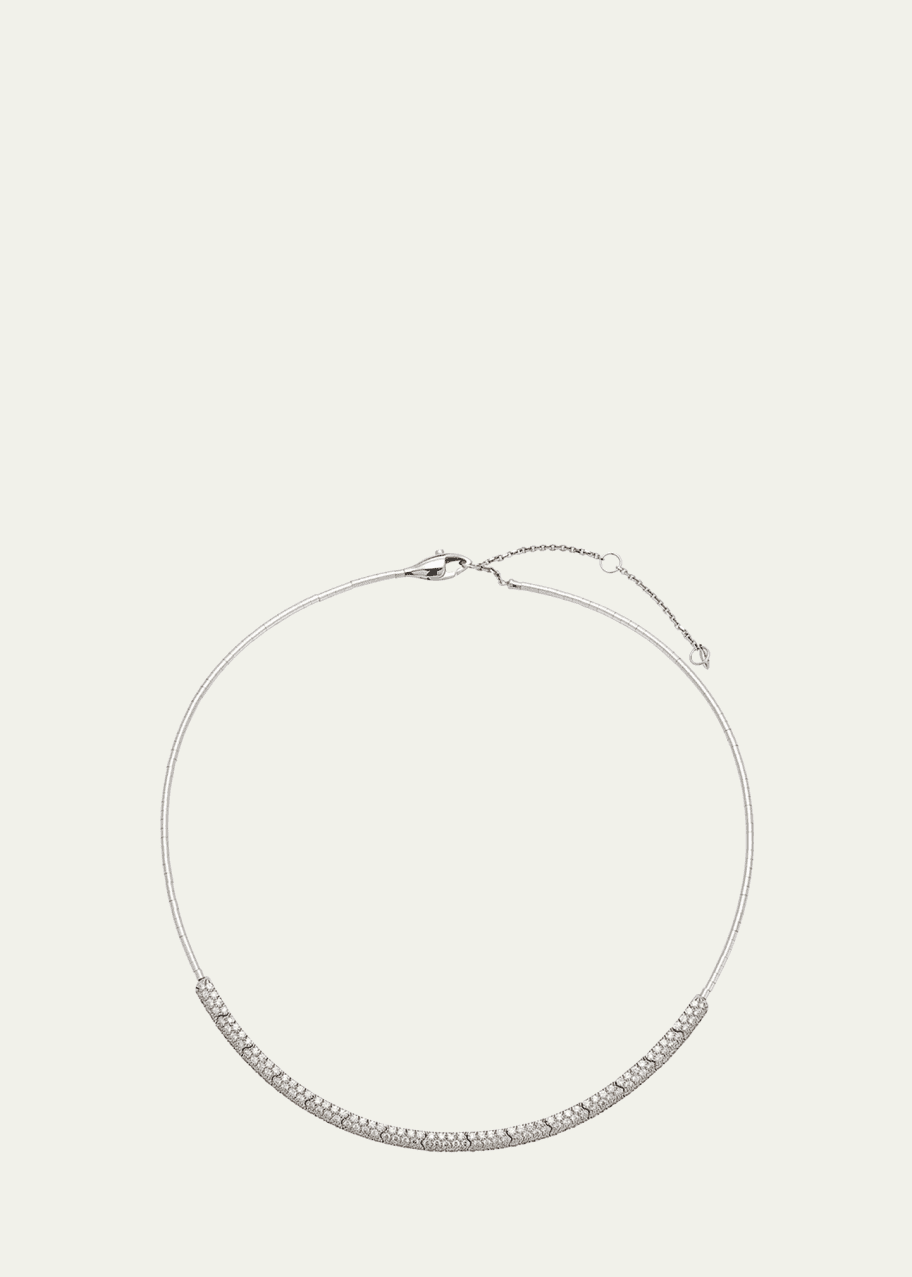 Image 1 of 1: White Gold Partial Diamond Collar 2.2TCW