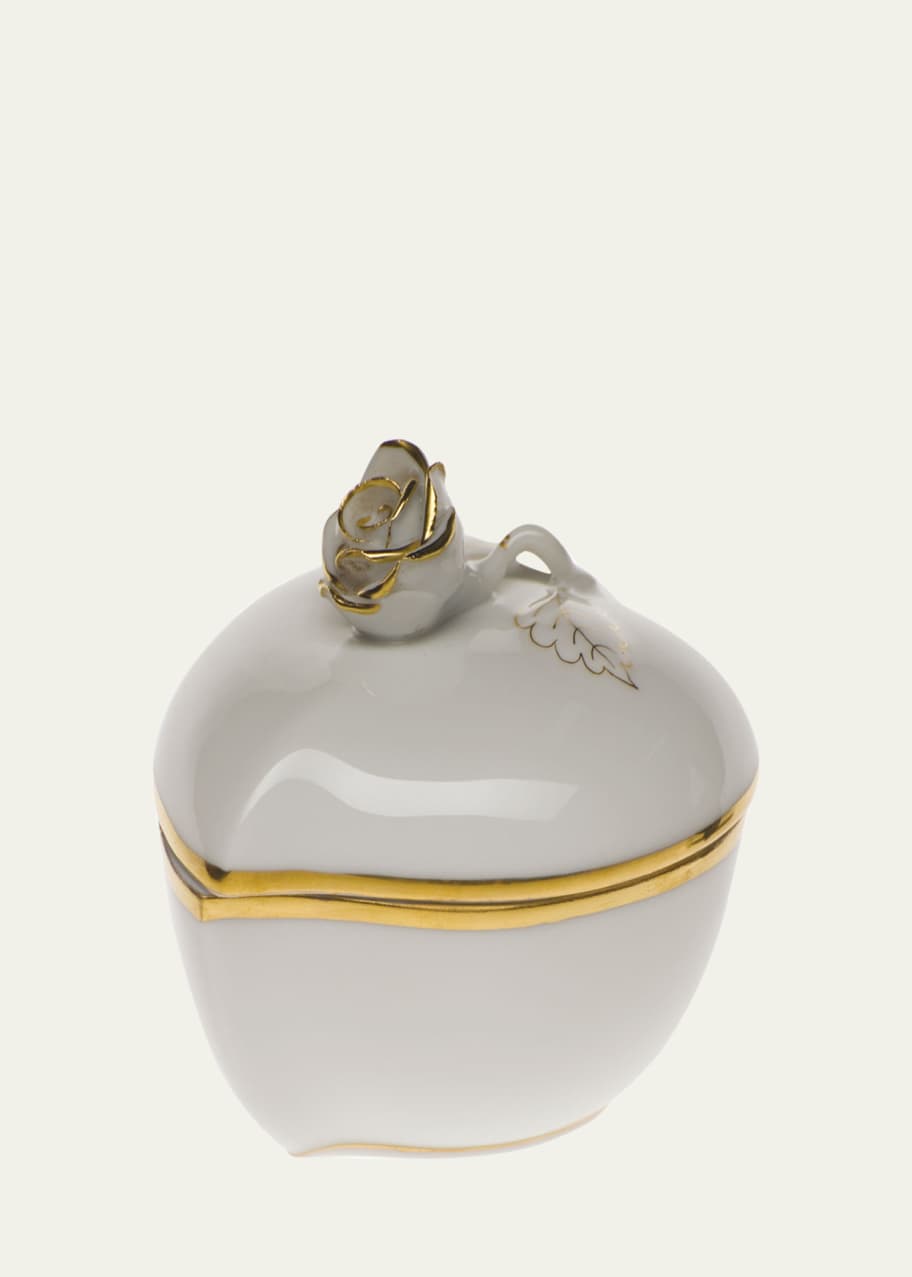 Image 1 of 1: Golden Edge Heart Bonbon with Rose