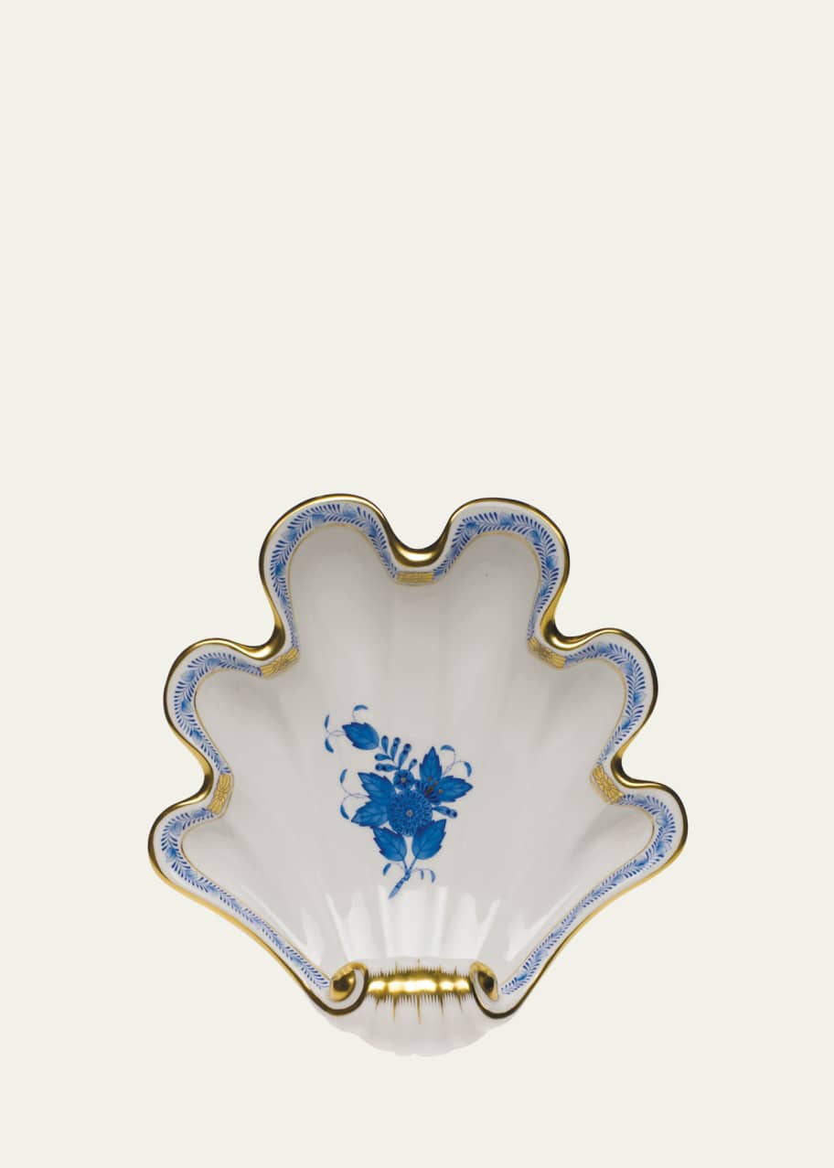 Image 1 of 1: Chinese Bouquet Blue Large Shell Dish
