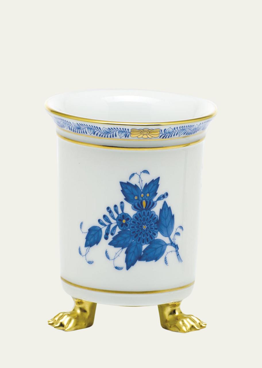 Herend Chinese Bouquet Blue Mini Cache Pot with Feet - Bergdorf Goodman