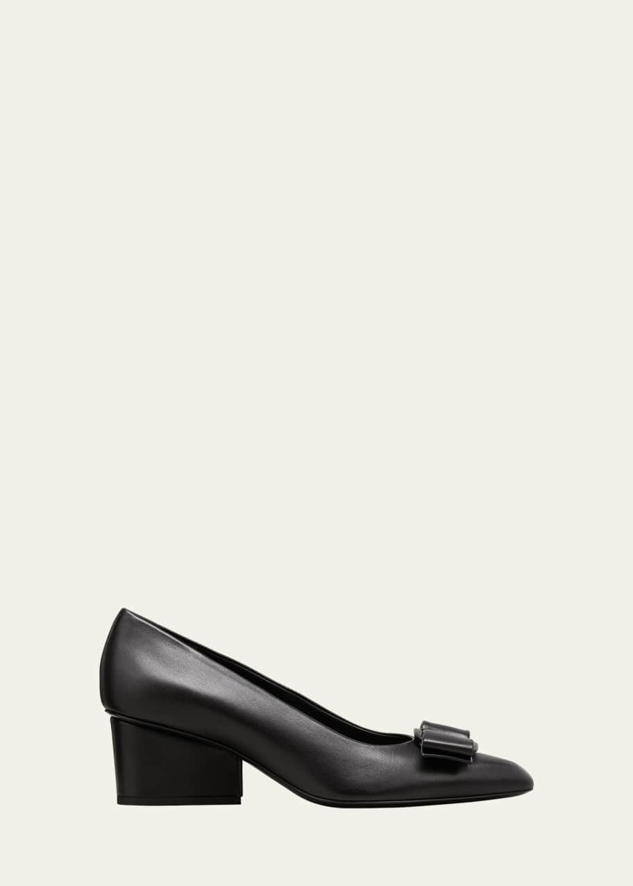 Ferragamo Viva Leather Bow Pumps - Bergdorf Goodman