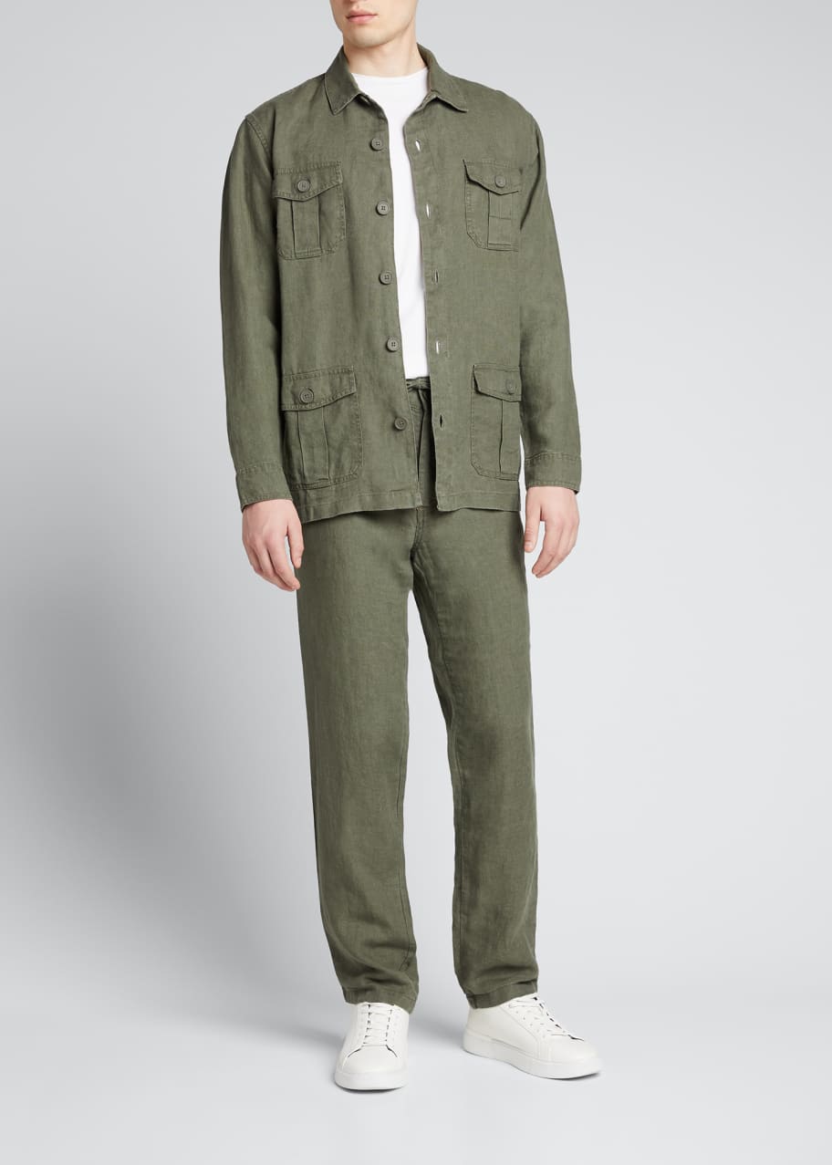 Image 1 of 1: Men's Linen Safari Jacket