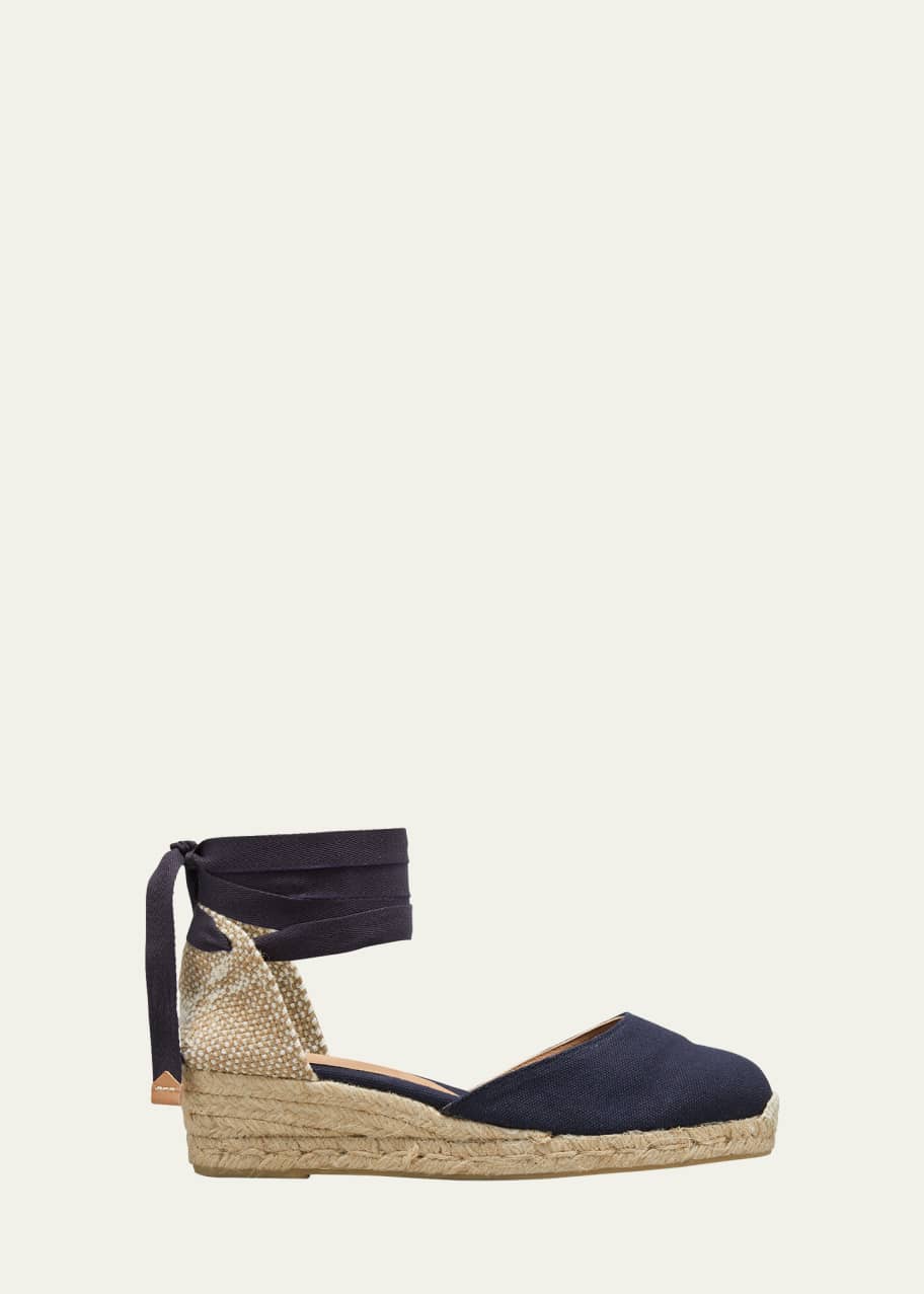 Image 1 of 1: Carina Canvas Ankle-Tie Espadrilles