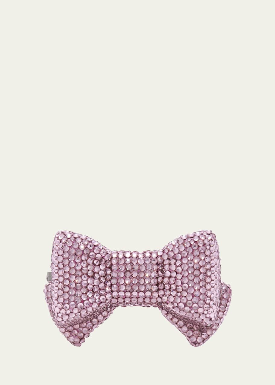 Image 1 of 1: Shimmery Bow Tie Crystal Pillbox
