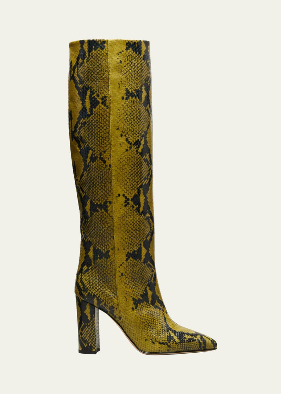 Paris Texas 100mm Python Print Boots - Bergdorf Goodman