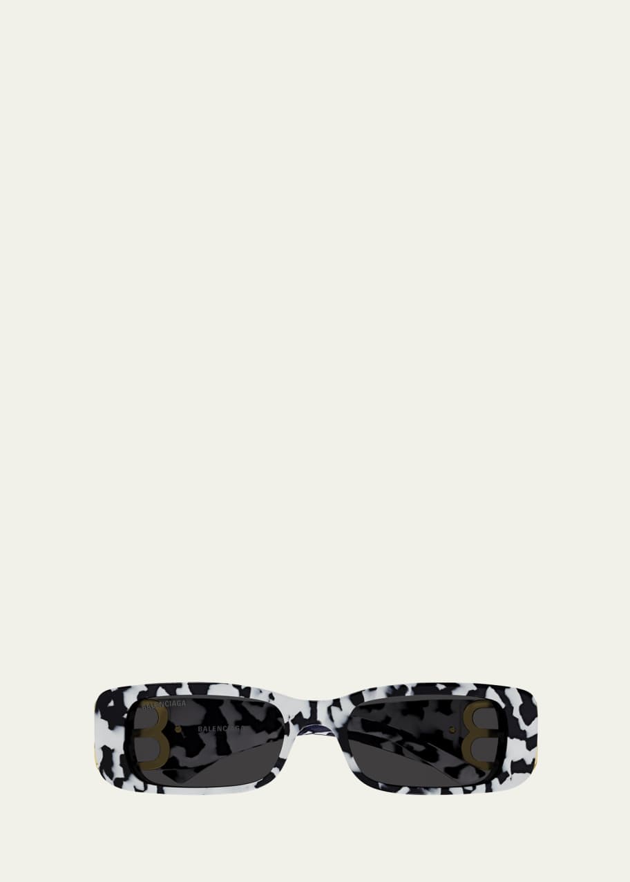 Balenciaga Men's Rectangle Mirror B Acetate Sunglasses - Bergdorf