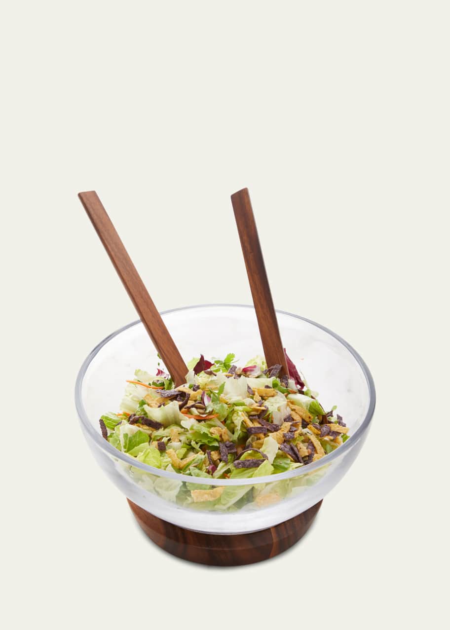 Image 1 of 1: Cooper Salad Bowl with Servers