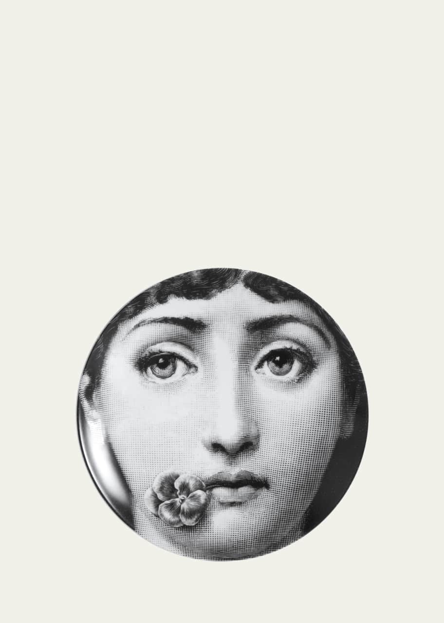 Image 1 of 1: Tema E Variazioni n. 137 Face with Flower Wall Plate