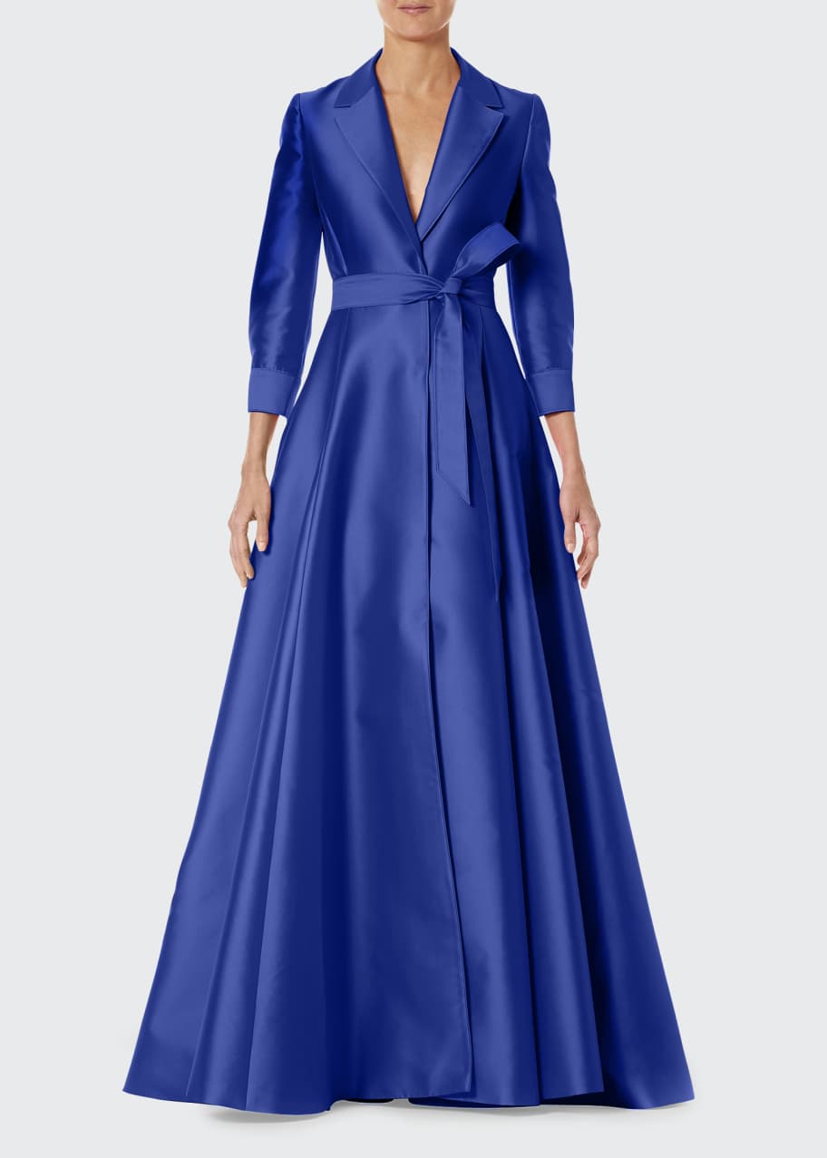 Carolina Herrera 3/4-Sleeve Suit Gown - Bergdorf Goodman
