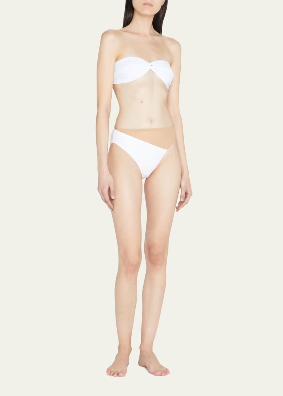 Snake Mesh Illusion Bikini Swim Bottom