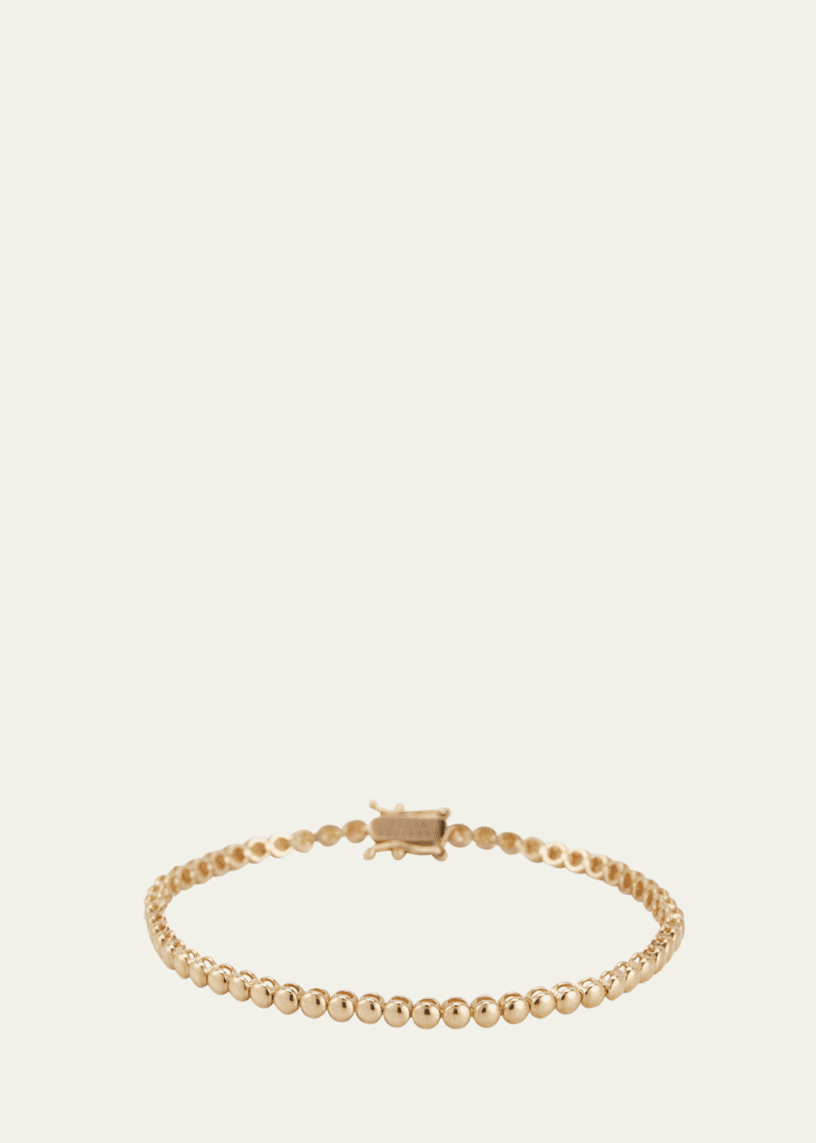 Image 1 of 1: 18k Mini Bezel Tennis Bracelet