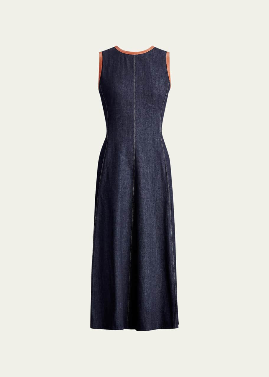 Ralph Lauren Collection Pauline Denim Midi Dress - Bergdorf Goodman