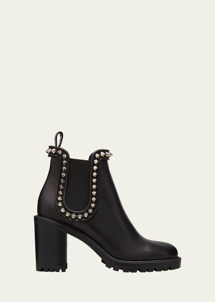 Christian Louboutin Capahutta 70mm Spiked Leather Ankle Booties