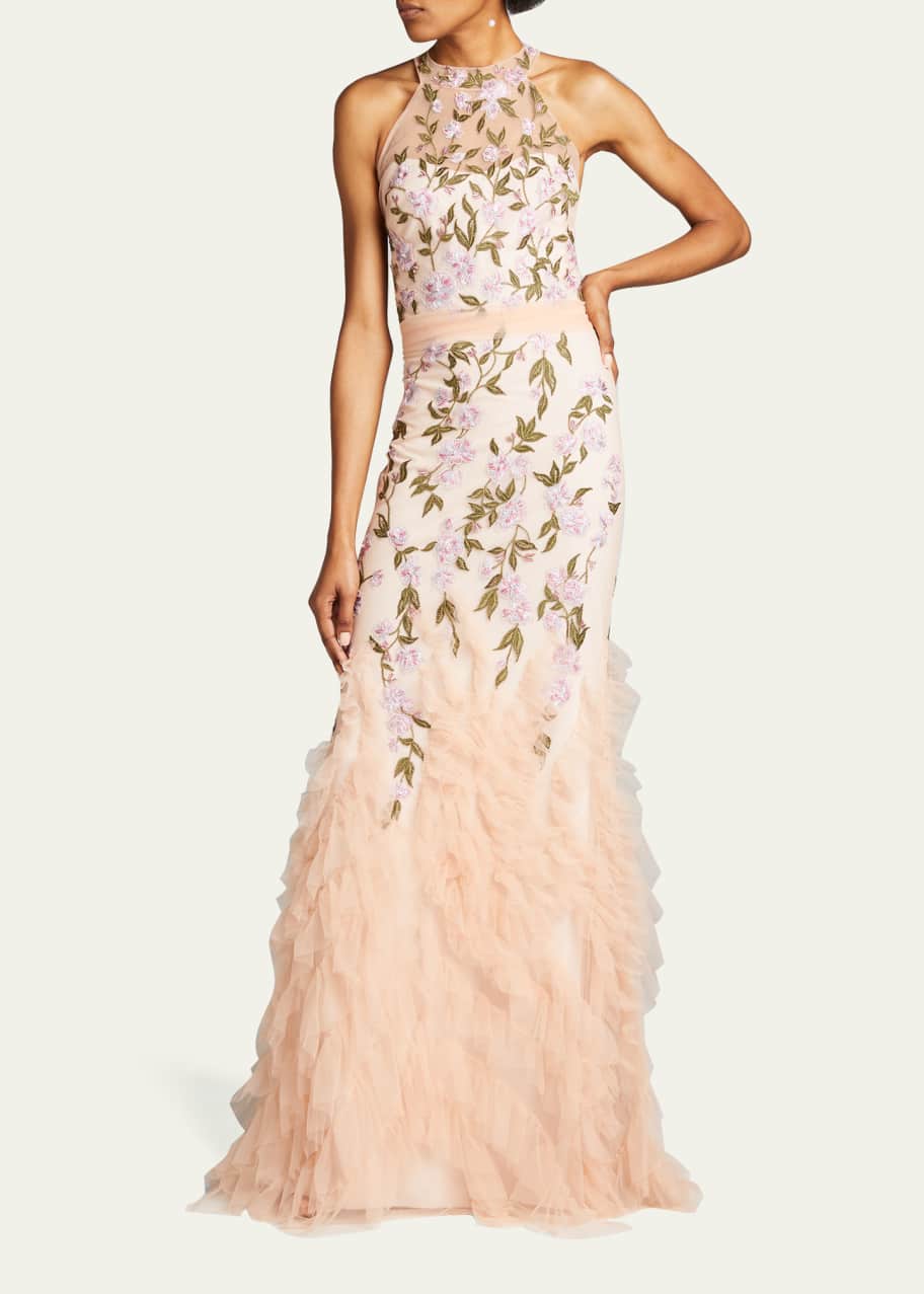 Marchesa notte halter gown outlet