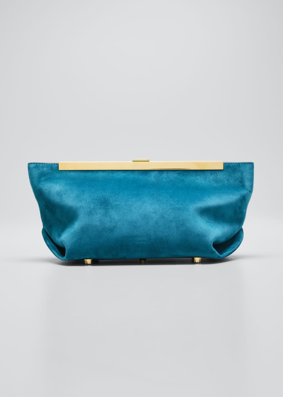 Khaite The Aimee Envelope Pleat Leather Clutch