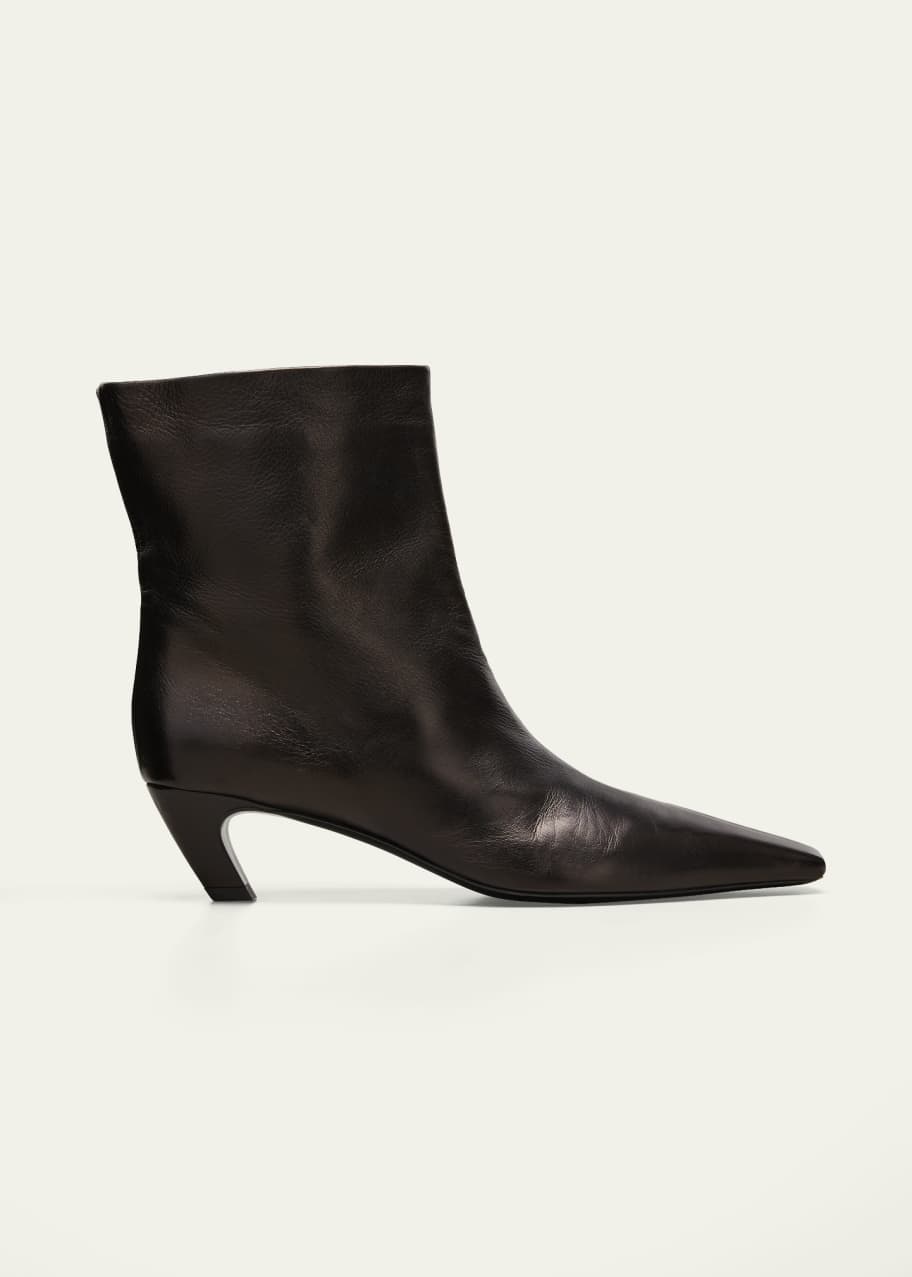 Khaite Arizona Leather Ankle Booties - Bergdorf Goodman