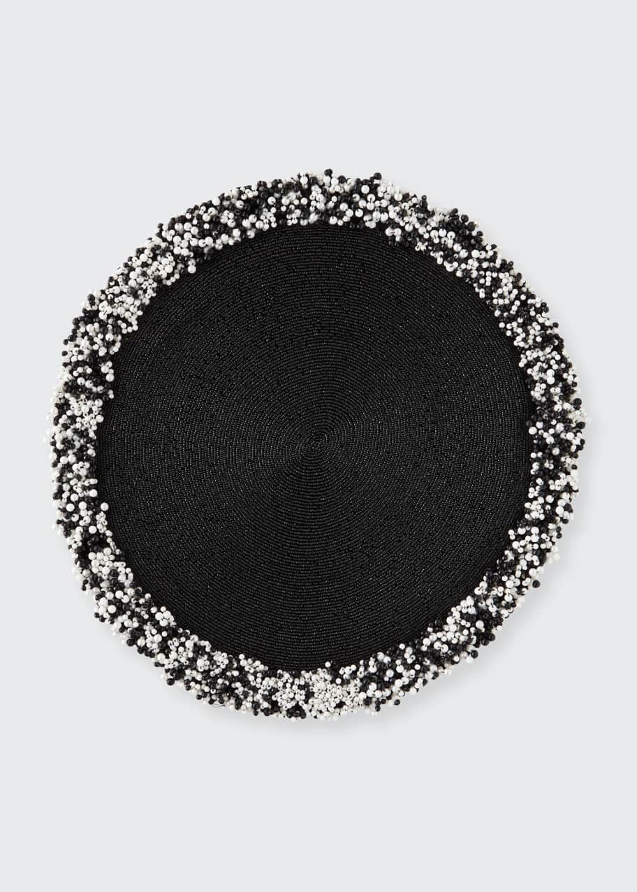 Nomi K Black Hand Beaded Round Placemat Bergdorf Goodman