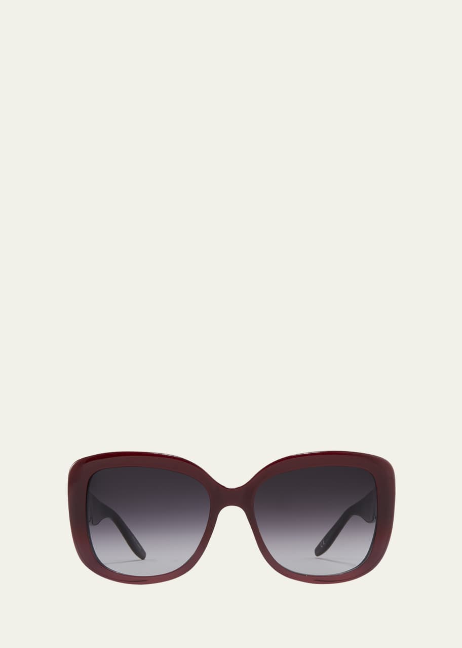 Image 1 of 1: Choupette Oversized Square Acetate Sunglasses, Wine