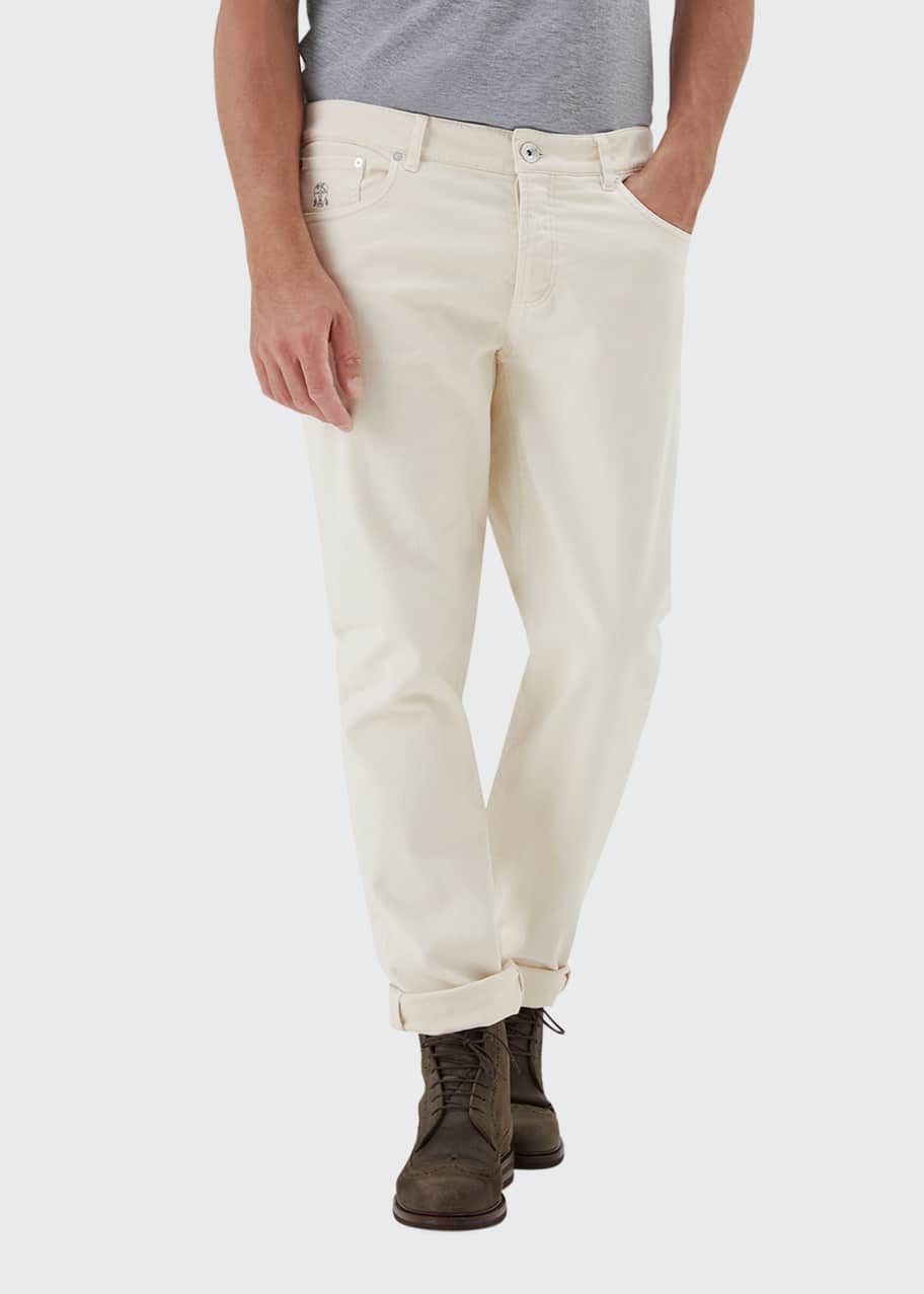 Brunello Cucinelli Men's 5-Pocket Colored Denim Jeans - Bergdorf Goodman