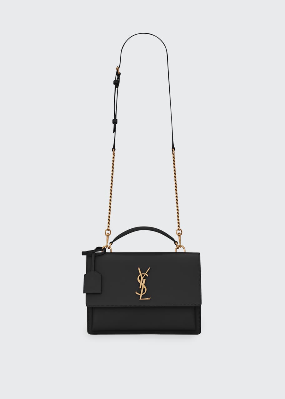Saint Laurent Sunset Medium YSL Monogram Aspen Crossbody Bag Bergdorf