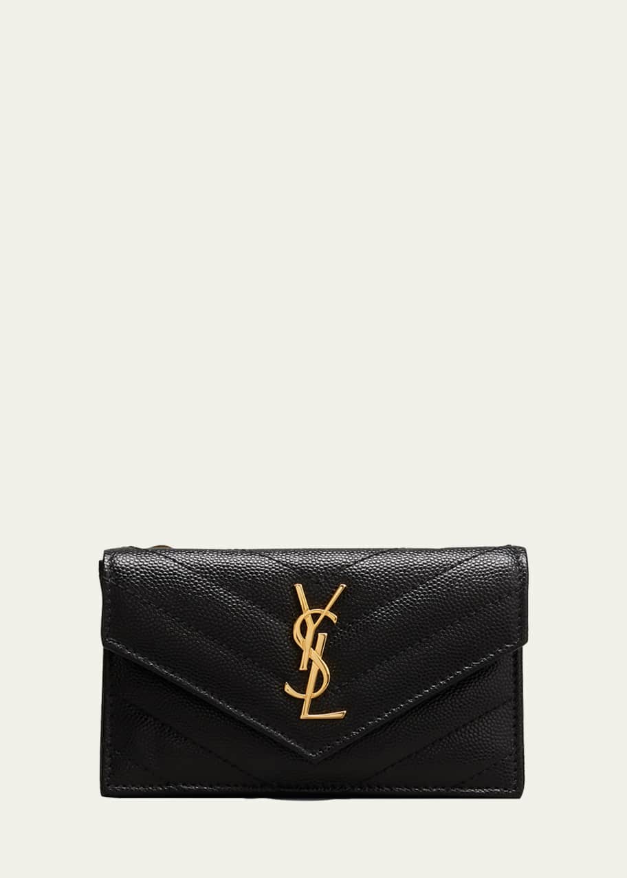 【SAINT LAURENT】★関税送料込★ MONOGRAM ZIP CARD CASE Ysl zip card case sales