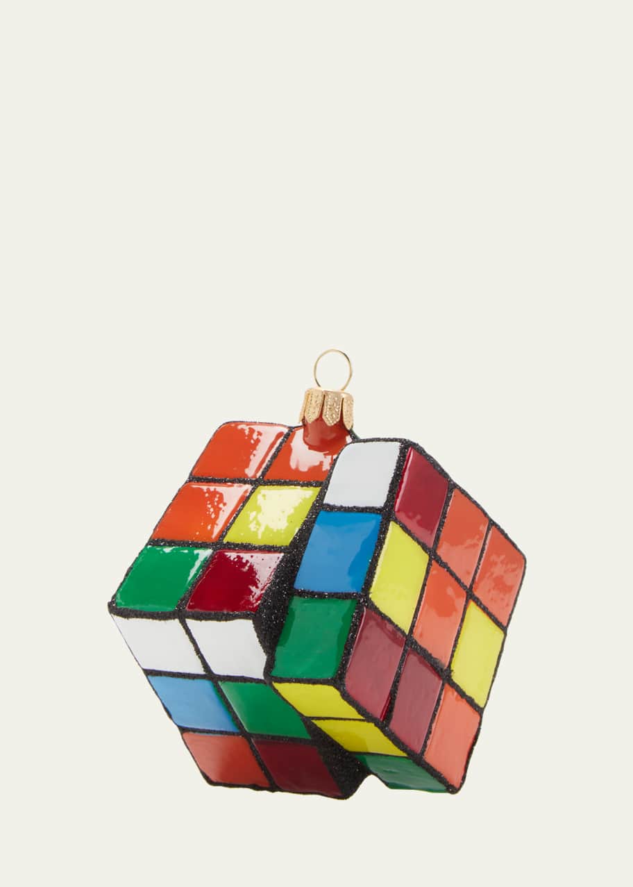 Image 1 of 1: Colorful Cube Christmas Ornament