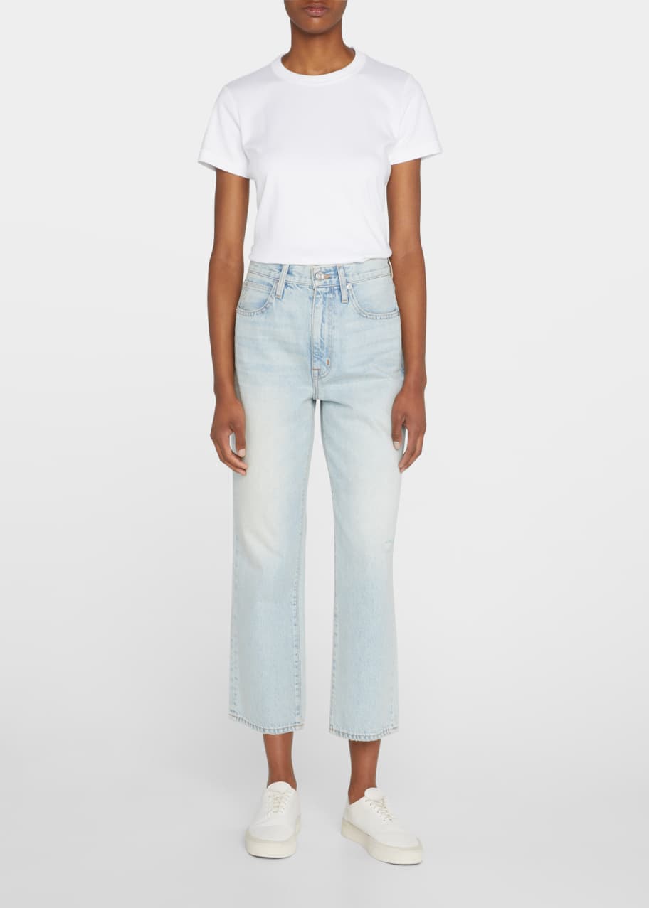 Image 1 of 1: London Cropped Straight-Leg Jeans