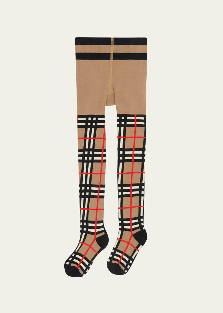 Burberry Girl's Vintage Check Tights, Size 3-10 - Bergdorf Goodman