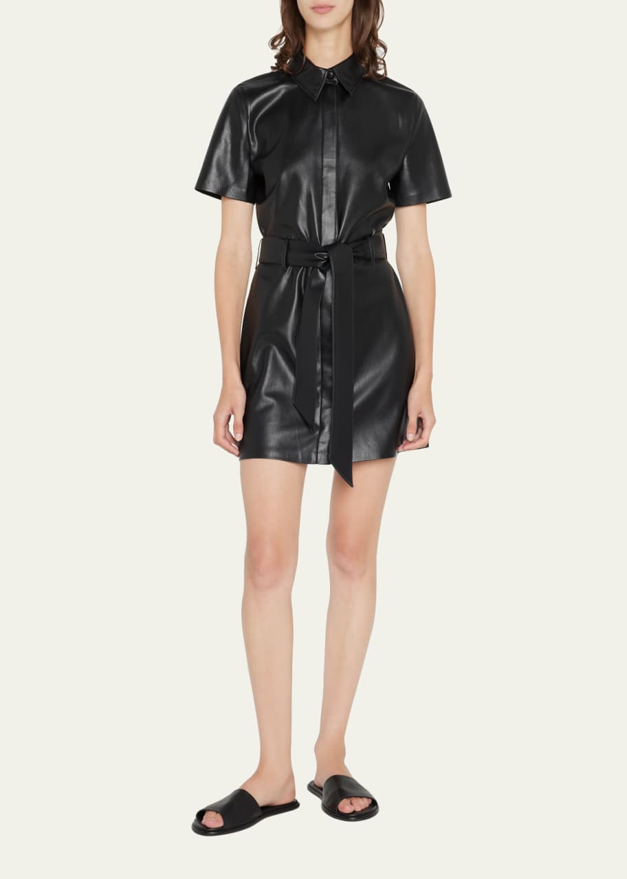 chinese dress ladies NANUSHKA vegan leather midi dress – Uberchique