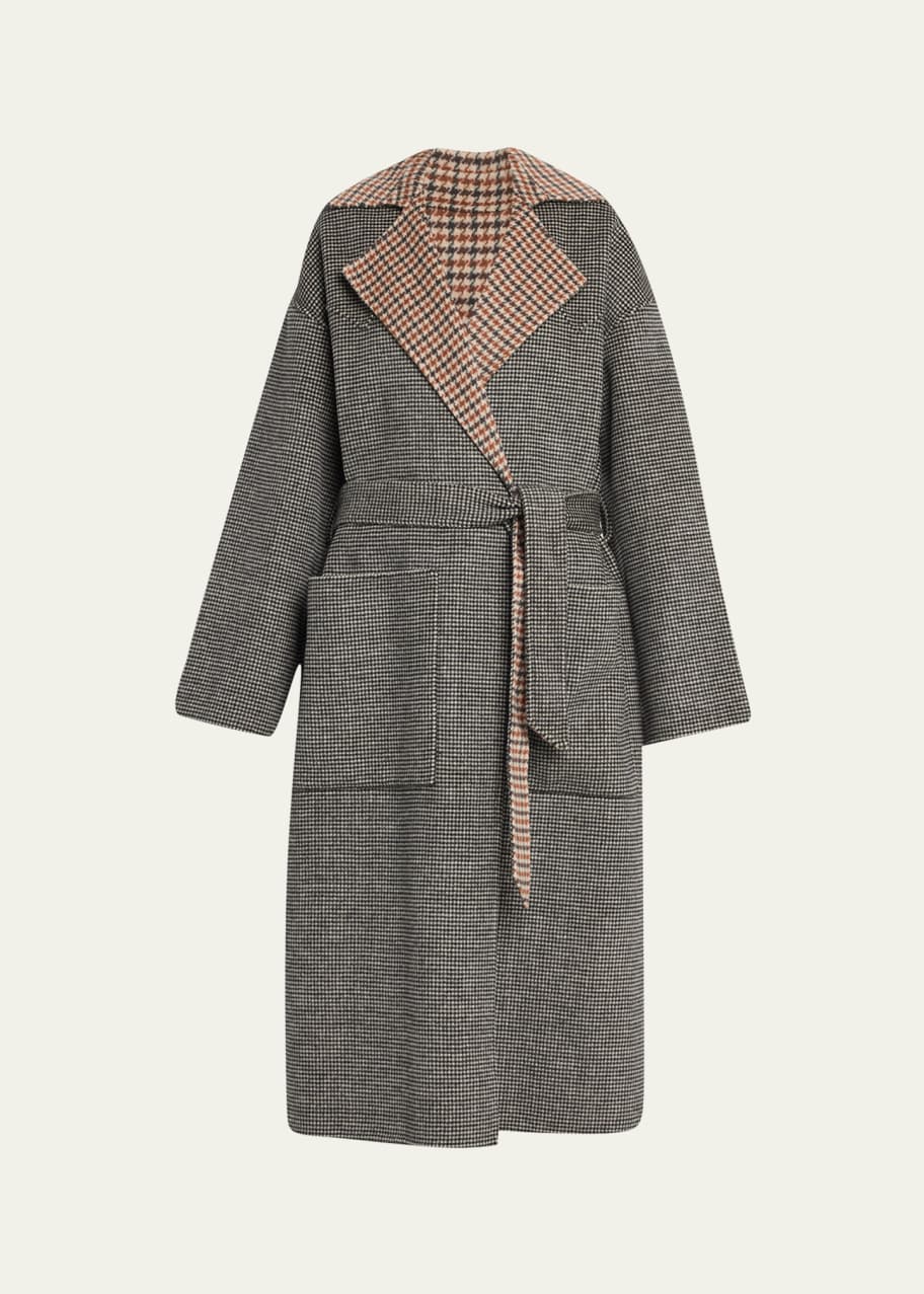 Nanushka alamo best sale houndstooth coat