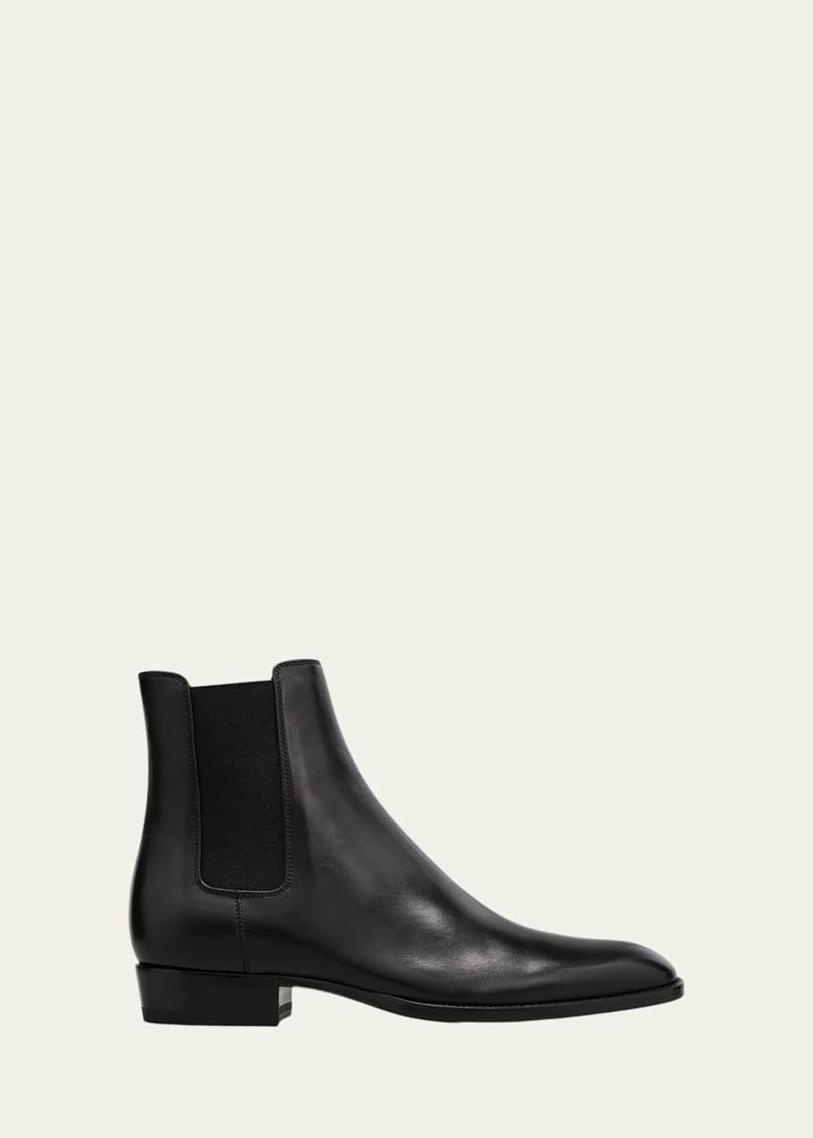 Saint Laurent Men's Wyatt 30 Leather Chelsea Boots - Bergdorf Goodman