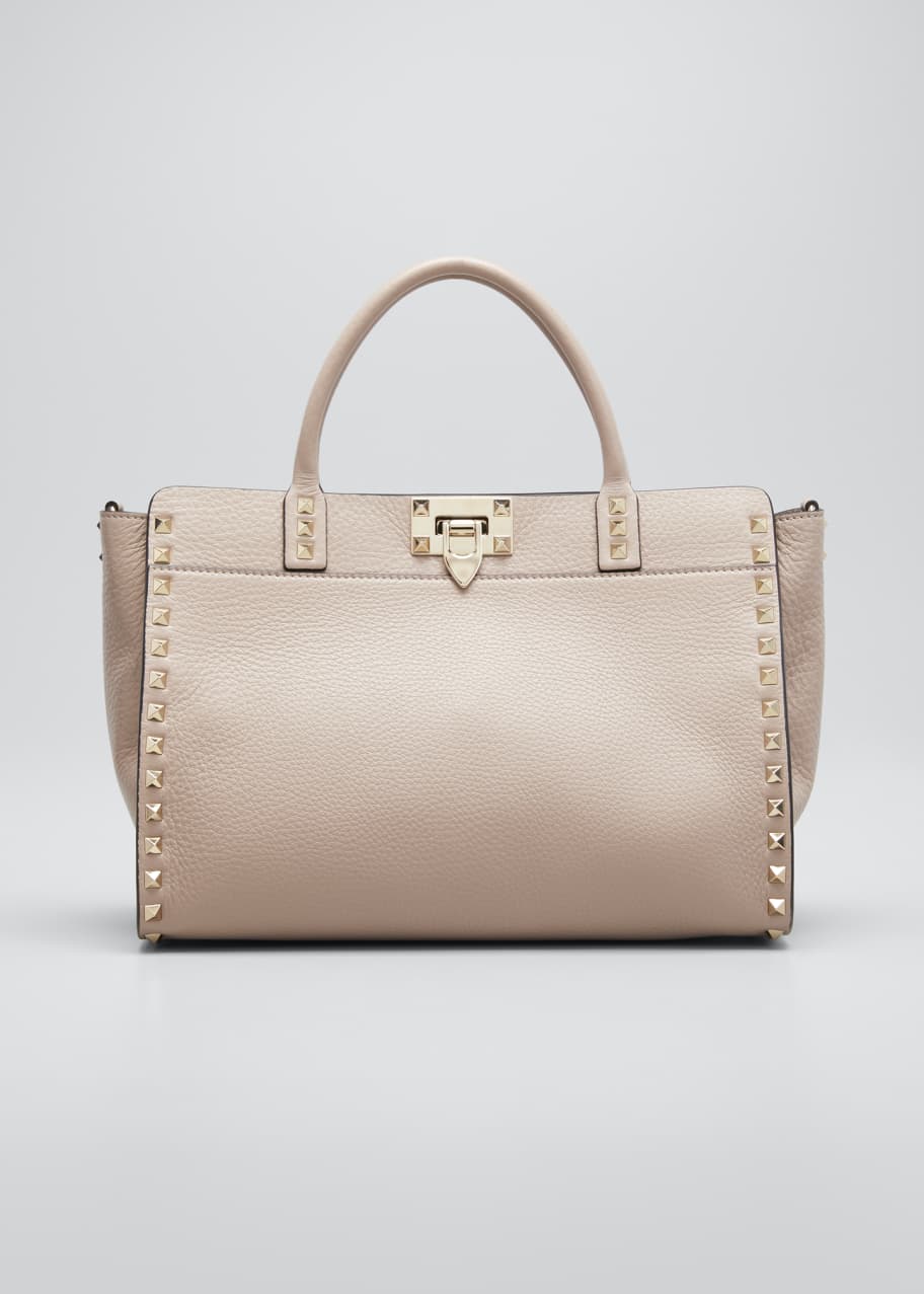 Valentino Garavani Small Rockstud Leather TopHandle Bag Bergdorf Goodman