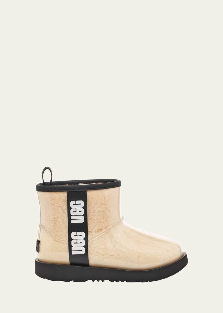 UGG Girl s Classic Mini Logo See Through Waterproof Boots Toddler Kids Bergdorf Goodman