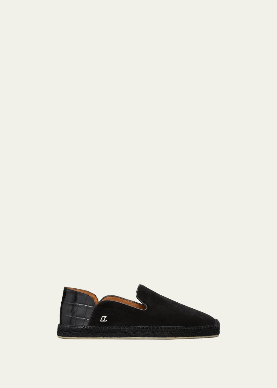 Men\'s Louboutin Black Suede Espadrilles Christian Louboutin Men main image 4
