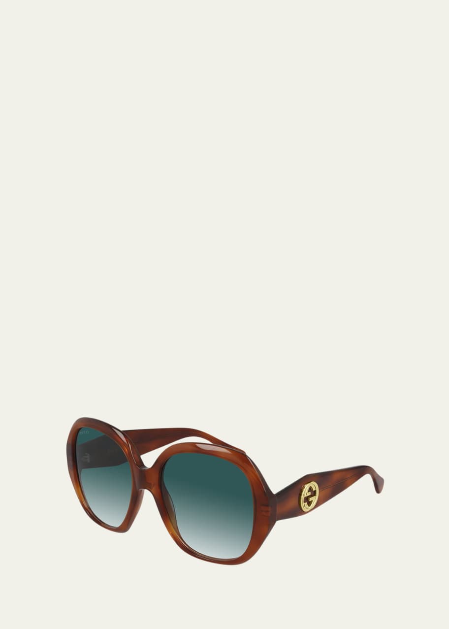 サングラス GUCCI ROUND ACETATE SUNGLASSES Gucci Round Acetate Sunglasses | Neiman Marcus