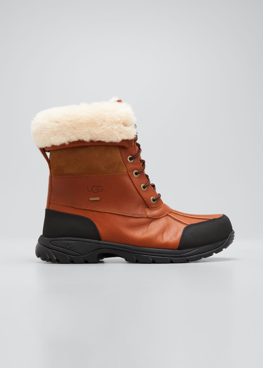UGG Men's Butte Waterproof Leather Cuffed Boots - Bergdorf Goodman