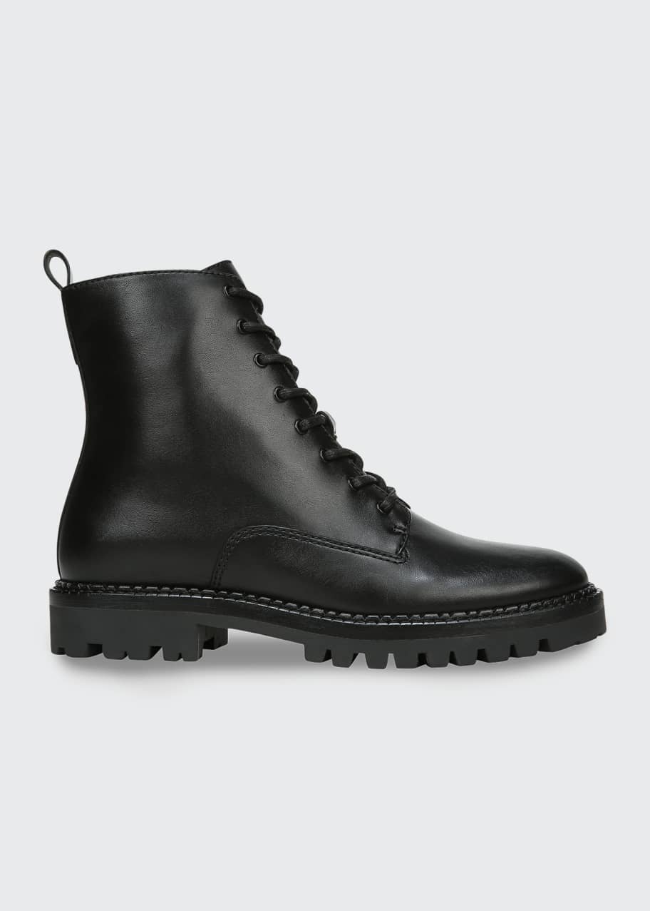 Vince Cabria Lug-Sole Leather Water-Repellant Combat Boots - Bergdorf ...
