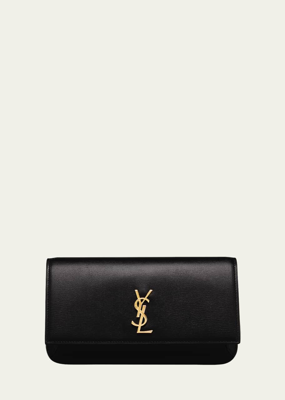 Image 1 of 1: YSL Monogram Phone Holder Crossbody Bag in Leather