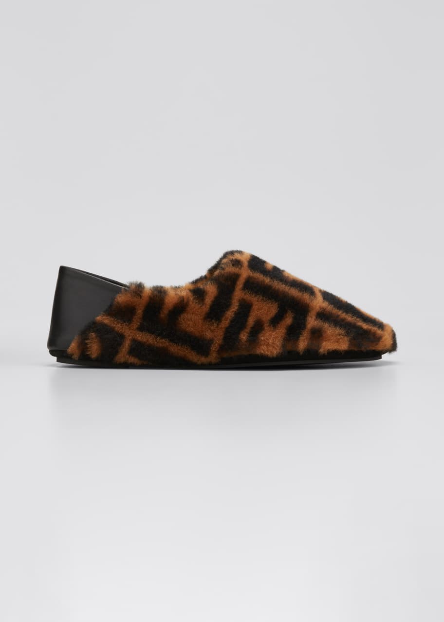 Fendi shearling slippers outlet