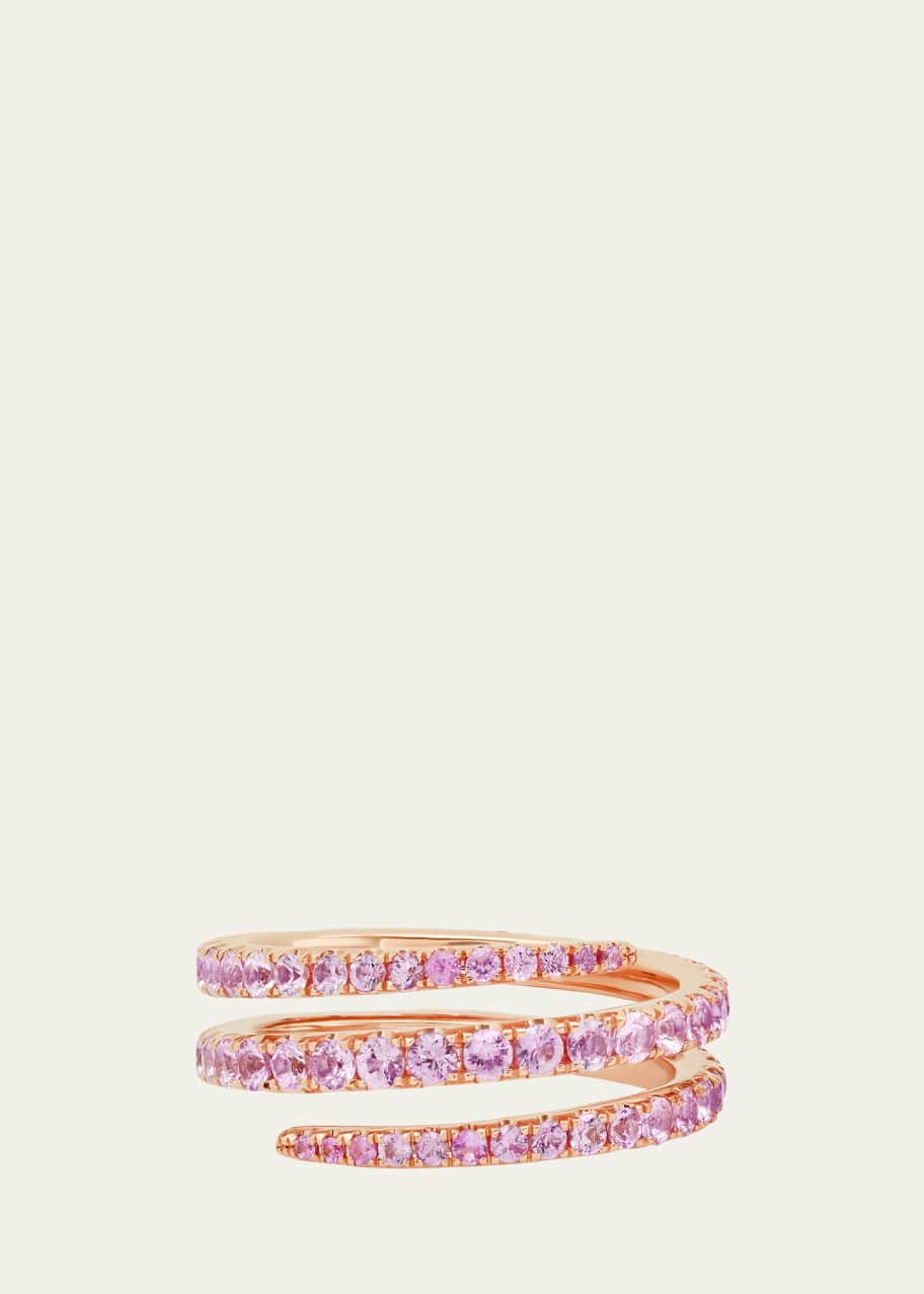 Anita Ko 18K Rose Gold Pink Sapphire Coil Ring Bergdorf Goodman