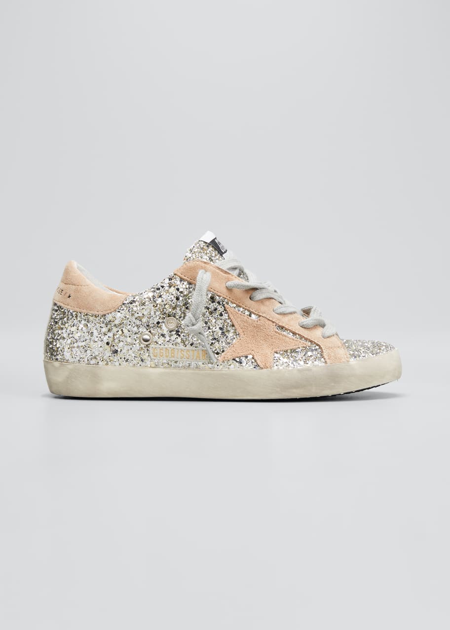 Golden Goose Superstar Glitter Suede Sneakers Bergdorf Goodman