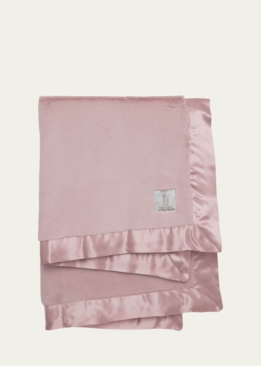 Image 1 of 1: Luxe Solid Plush Baby Blanket w/ Satin Border