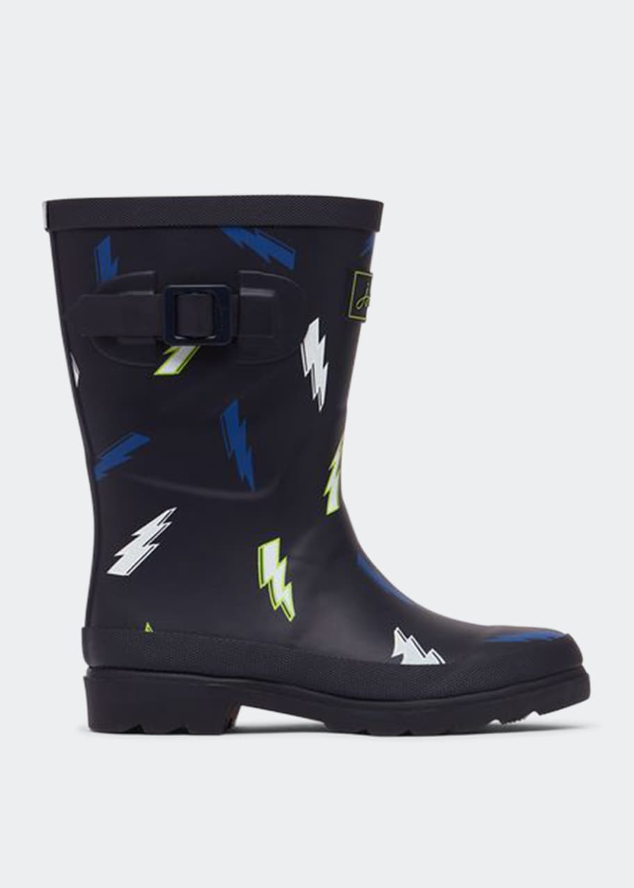 Image 1 of 1: Shark Rain Boots w/ 3D Fin, Toddler/Kids